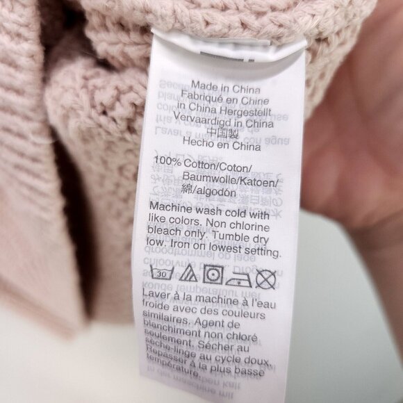 Madewell Bobble Pullover Sweater Pink Women XS Oversized Boho Knit Crew Neck - Picture 11 of 12